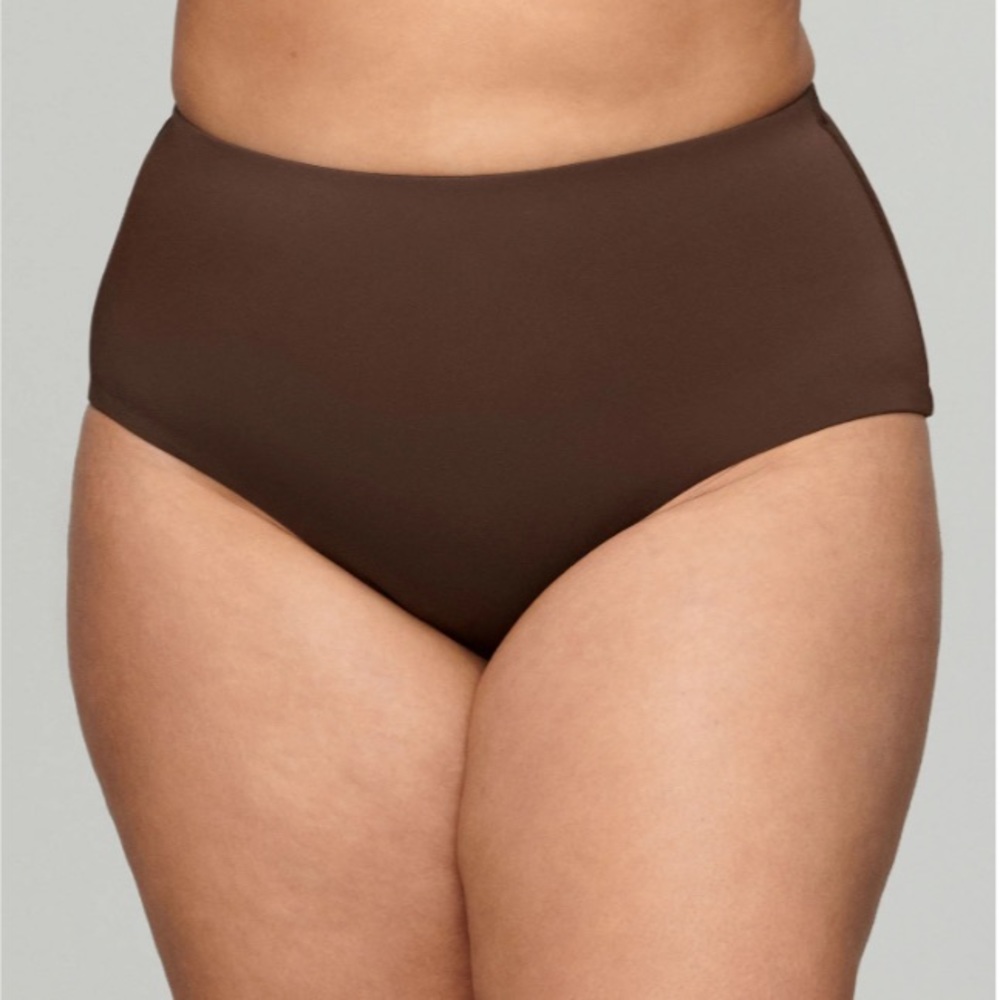 CUUP Swim The Tap High Waist Full Coverage Bikini Bottom Size 5 XL (Earth)
